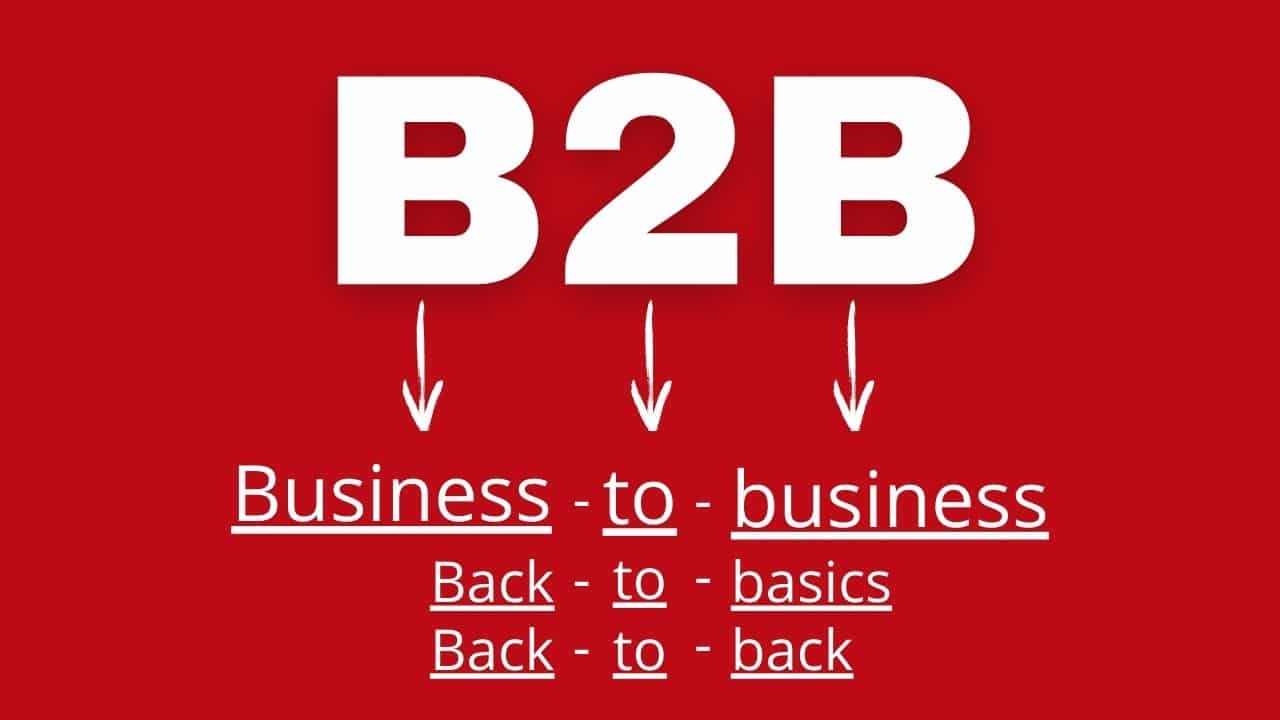 Que signifie l'acronyme B2B?