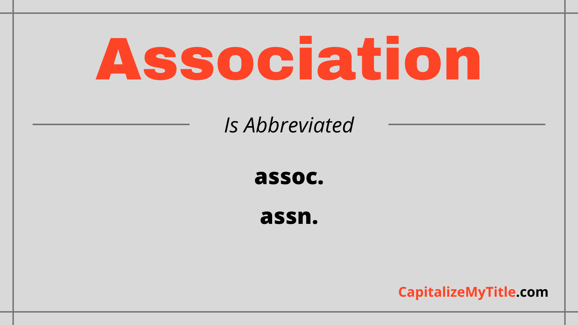 Quelle est l'abréviation de l'association?